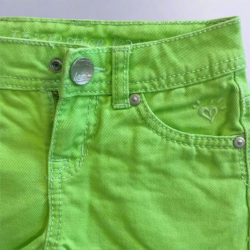 Justice Girls Green Short Size 7S